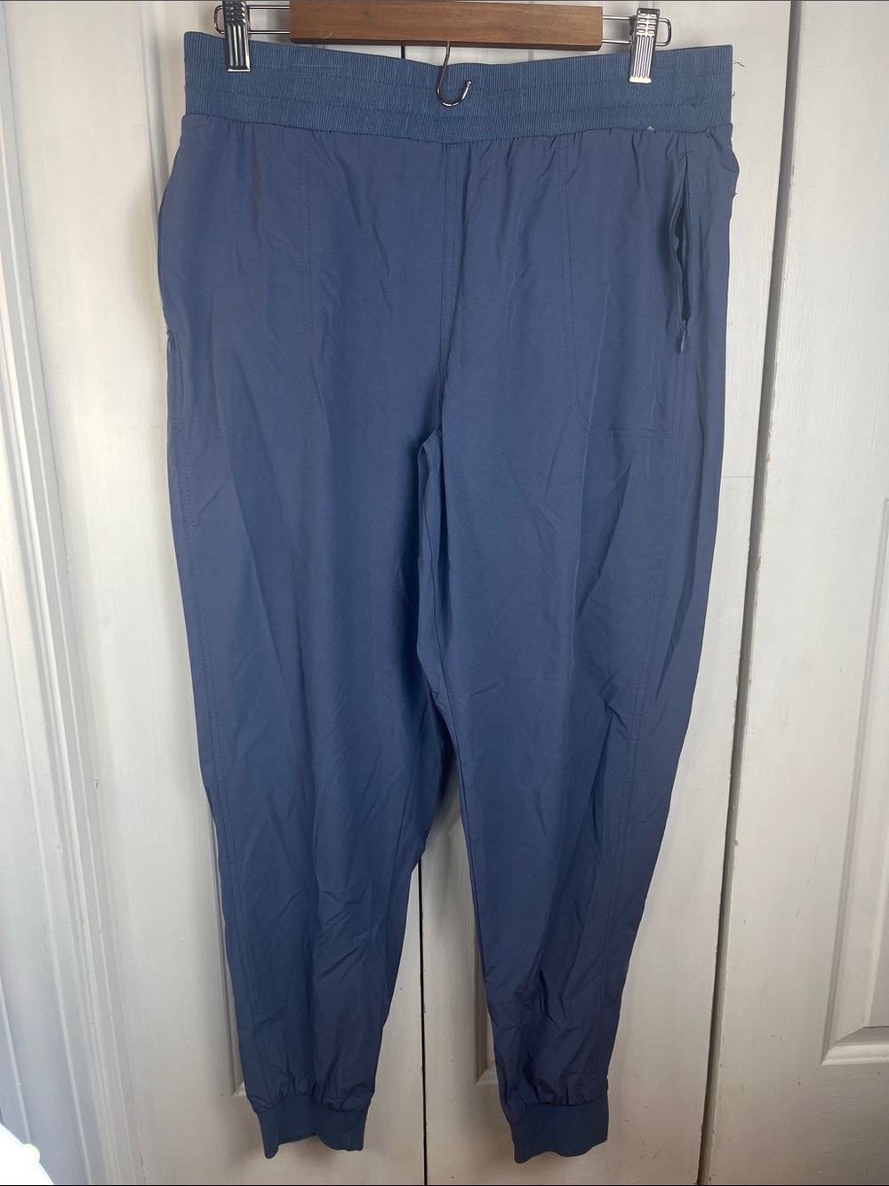 SZ large Avalanche Men's Blue Elastic-Waist outdoor hiking nylon Pants
